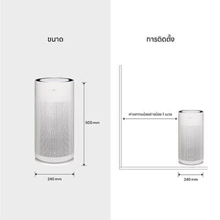 LG เครื่องฟอกอากาศ PuriCare AeroHit รุ่น AS35GGW10 สีขาว