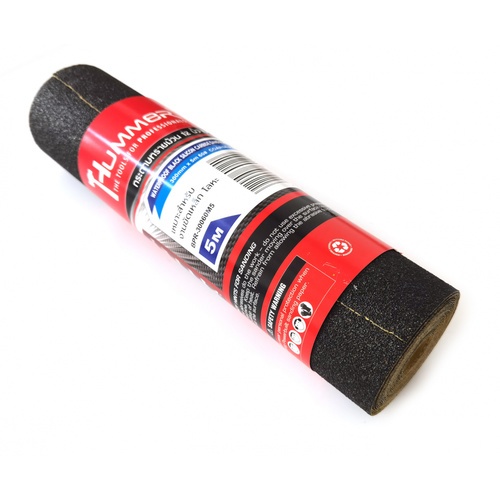 HUMMER กระดาษทรายม้วนขัดน้ำ 12 นิ้ว เบอร์ 60 ขนาด 300 มม.x5เมตร BPR-30060M5 สีดำ