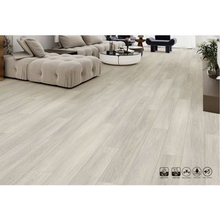 กระเบื้องยาง SPC Click lock 184x1220x4+1mm IXPE มม (มีโฟมในตัว) รุ่น 6589 (2.694ตรม./12แผ่น) TAPIO สีไม้แอชไวท์