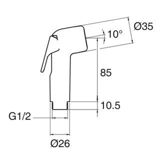 American Standard ชุดสายชำระสแตนเลส รุ่น F75006-WTADY   สีขาว