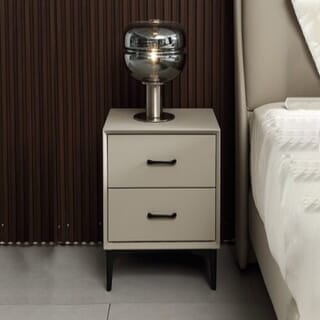 DELICATO ตู้ข้างเตียง รุ่น Aura ขนาด 50x40x48 ซม. สีเทามิสต์เกรย์ 