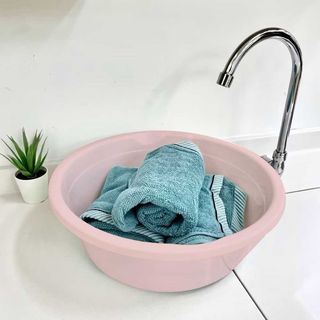 GOME กะละมังกลม 19.5L ขนาด 50x50x15.5cm. รุ่น No.50 สีชมพูพาสเทล 