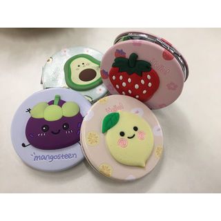 USUPSO กระจกพกพาทรงกลม(คละสี)ขนาด 7.0x7.0x1.0ซม.(#X)