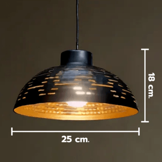 EILON โคมไฟแขวนเพดาน ขั้วE27 รุ่น CDD2023-807-1 สีดำ