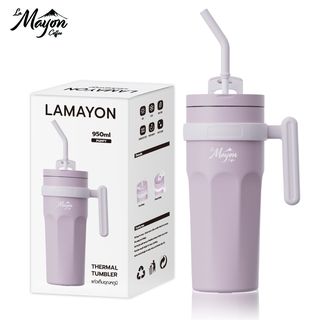 LAMAYON แก้วเก็บอุณหภูมิ 950 มล. PUPPY สีชมพู