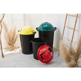 API ถังขยะกลม ฝาโดมสวิง 62L ขนาด 48x48x68cm. รุ่น #133 สีน้ำเงิน