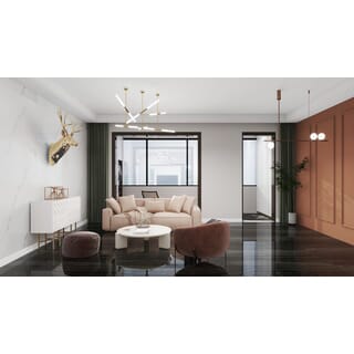 La Arezza กระเบื้องพอร์ซเลน 75X150  ซม.  รุ่น Luxura elite marble black (75YB388) High-glossy anti slip Random (2pcs /box  2.25 sqm)