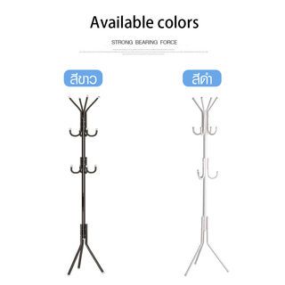 SAKU ที่แขวนหมวกและเสื้อ 3 ชั้น รุ่น JD01 ขนาด 45×45×175ซม. สีขาว