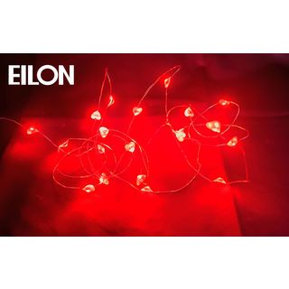 EILON ไฟเทศกาลรูปหัวใจ 2m รุ่น JRDS-06 สีแดง