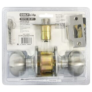 COLT LITE ลูกบิดห้องทั่วไป หัวลูกจันจานใหญ่ สเตนเลส-201 รุ่น K5791 SS สีสเตนเลส