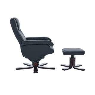 PULITO เก้าอี้พักผ่อนพร้อมที่วางขา รุ่น DIEGO ขนาด 73x110x98 ซม.  สีดำ