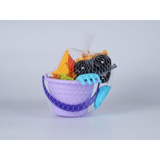 TOYS ของเล่นชุดรถแบคโฮชายหาดและอุปกรณ์ 7 ชิ้น รุ่น HG-1229 ขนาด 18x17x22 ซม. คละสี