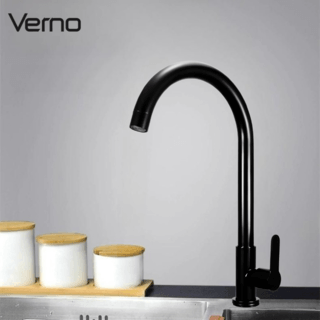 Verno ก๊อกอ่างล้างจานสแตนเลสแบบติดเคาน์เตอร์ ตัว U รุ่น ลิซ VN-8105   สีดำ