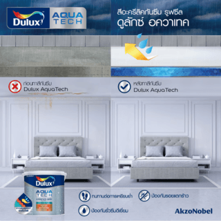 Dulux ดูลักซ์ อควาเทค สีทากันซึมหลังคา ขนาด 4 กก. สีขาว