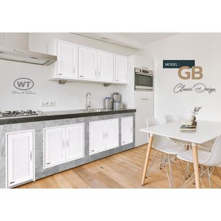 WT บานซิงค์คู่ 85x65CM. GB สีขาว