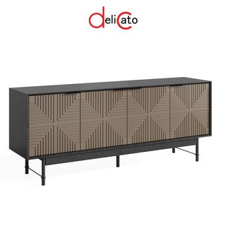 DELICATO ชั้นวางทีวี รุ่น BIZANO ขนาด 39x163.70x66.20 ซม. สีดำ-กาแฟ