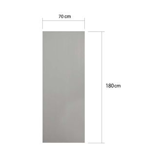 WELLINGTAN ประตูพีวีซีพร้อมวงกบบานทึบ รุ่น W1 70x180 ซม. สีเทา (เจาะลูกบิด)