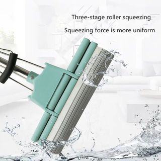 ICLEAN ม็อปฟองน้ำ PVA ดับเบิ้ลโรลเลอร์ ขนาด 6x27x120 ซม.รุ่น UN3302GR สีเขียว