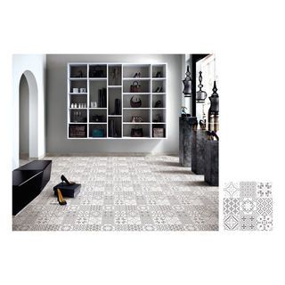 Marbella กระเบื้องเซรามิคปูพื้น 16x16 นิ้ว รุ่น โมริก ไวท์เกรย์ YZ56 Satin Flat (12P)