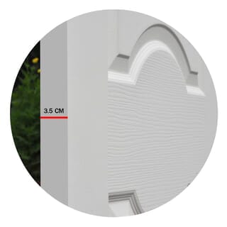 HOLZTUR ประตู HDF 2ลูกฟัก รุ่น 203 ขนาด 80x200 ซม. สีรองพื้นขาว (ไม่เจาะรูลูกบิด)