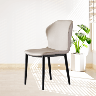 (1/2)PULITO เก้าอี้รับประทานอาหาร รุ่น LAMEE-01 ขนาด 42x43x83 ซม. สีเทาอ่อน