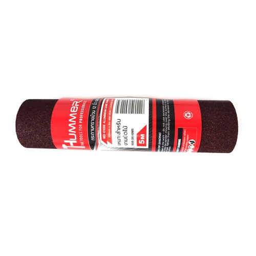 HUMMER กระดาษทรายม้วน 12 นิ้ว เบอร์ 40 ขนาด 300 มม.x5เมตร RSR-30040M5 สีแดง
