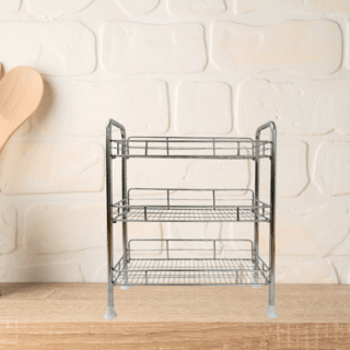 CLOSE ชั้นวางอเนกประสงค์ 3 ชั้น 30X64X73 CM. SHERLYN-3D สีเงิน