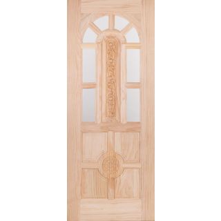 WINDOORS ประตูลวดลาย+กระจก L110 สนNz 80x200