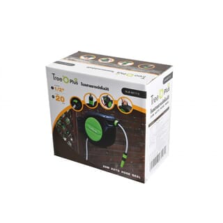 Tree O Plus โรลสายยางอัตโนมัติ ขนาด1/2ยาว20 เมตร รุ่นGLB-8217-0 สีเขียวดำ