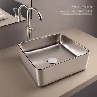 Verno อ่างล้างหน้าวางบนเคาน์เตอร์ก๊อกนอกอ่าง **ไม่รวมก๊อกน้ำ** รุ่น คราวซิลเวอร์ VN-1031-SL สีเงิน