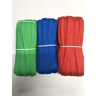เชือกถักแบน ขนาด 20มม.สีน้ำเงิน ยาว 10 เมตร
