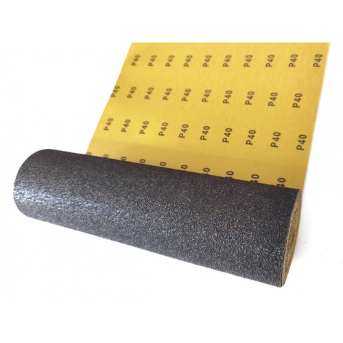 HUMMER กระดาษทรายม้วนขัดน้ำ 12 นิ้ว เบอร์ 40 ขนาด 300 มม.x5เมตร BPR-30040M5 สีดำ