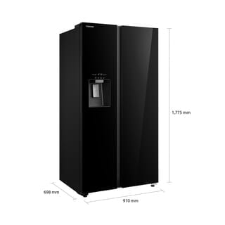 TOSHIBA ตู้เย็นSBS 20.0 คิว GR-RS755WIA-PGTH(22) กระจกดำ