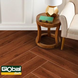 Marbella กระเบื้องเซรามิคปูพื้น 15x90 ซม. DGD159706 สีไม้แดง Satin (8P) 1.08 ตร.ม./กล่อง