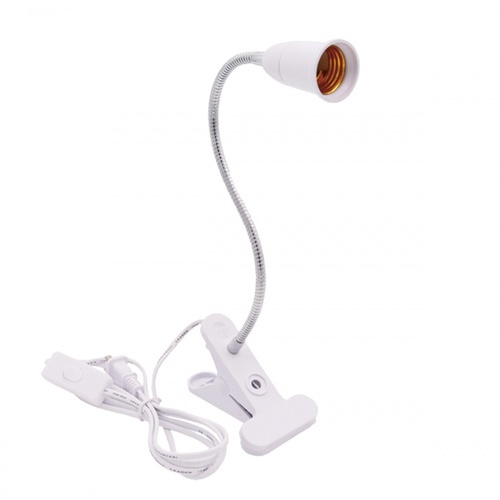 EILON ขัั้วห้อยหลอดไฟขาหนีบ E27 พร้อมสายไฟยาว 5m รุ่น ELPH-E27-W05 สีขาว