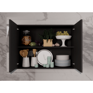 MJ ตู้แขวนคู่ รุ่น X-W6080X-DC ขนาด 66x86 ซม. สีดาร์กช็อค