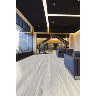 La Arezza 60X120 ซม.กระเบื้องพอร์ซเลน รุ่น Travatina gray (DGD12600LA05) Matt - Hone Random (2pcs /box 1.44 sqm)