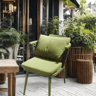 SUMMER SETเก้าอี้ outdoor อลูมิเนียม Racha ขนาด 56.5x60x70 ซม. สีเขียว