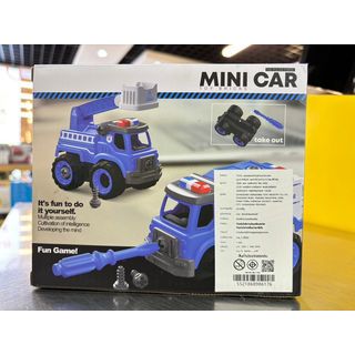 TOYS ของเล่นรถตำรวจกระเช้าประกอบพร้อมรีโมตคอนโทรล รุ่น#LM9024 ขนาด18.5x9.5x15.5ซม.สีน้ำเงิน