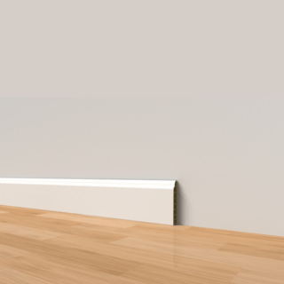 GREAT WOOD ไม้บัวพื้น PVCJF209 80x14x2900มม. สีขาว