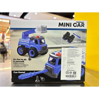 TOYS ของเล่นรถบรรทุกตำรวจประกอบพร้อมรีโมตคอนโทรล รุ่น#LM9023 ขนาด18.5x9.5x15.5ซม.สีน้ำเงิน