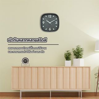 COZY นาฬิกาแขวนทรงเหลี่ยม รุ่น CARA-G ขนาด 29.7x29.7x4.7 ซม. สีเทา