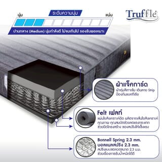 ที่นอนสปริง Truffle ผ้านอก รุ่น Classic 5x9 ฟุต