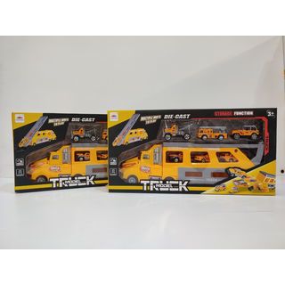 TOYS ชุดของเล่นรถบรรทุกขนรถ 7ชิ้น#LH519 (41x7.5x21.5ซม.)