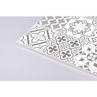 Marbella กระเบื้องเซรามิคปูพื้น 16x16 นิ้ว รุ่น โมริก ไวท์เกรย์ YZ56 Satin Flat (12P)