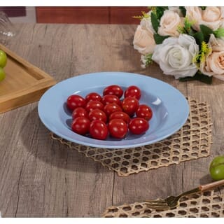 ADAMAS จานเมลามีน 8 นิ้ว สีฟ้า PONY-BL