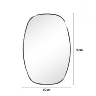 Nice ชุดกระจกอะลูมิเนียม รุ่น ไวโอเล็ต-แบล็ค ขนาด 50x75 ซม. สีดำ