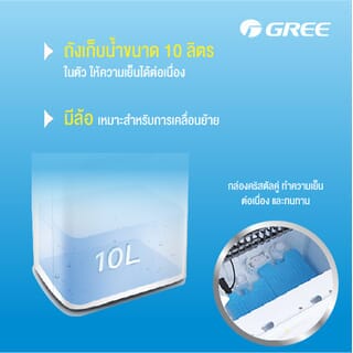 GREE พัดลมไอเย็น 10 ลิตร GTH-Air Cooler KSWK-10X61D สีขาว