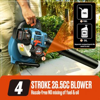 SENIX เครื่องเป่าใบไม้ 4 จังหวะ 26.5CC รุ่น BL4QL-L-EU สีน้ำเงิน - ดำ