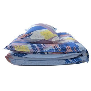 TRUFFLE ปิกนิคใยสังเคราะห์ พร้อมหมอน1ใบ หนา 2 นิ้ว ขนาด 5ฟุต สีฟ้า